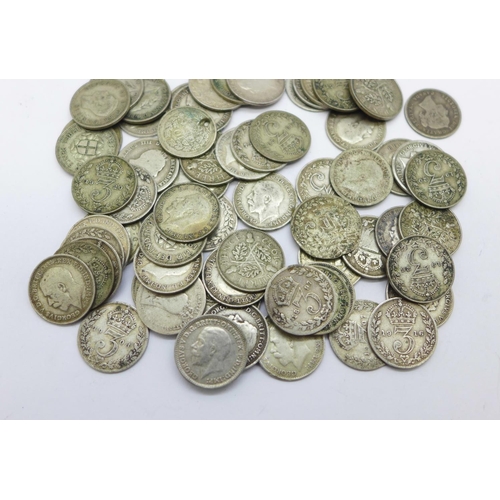 893 - A collection of 3d coins, total weight 86g