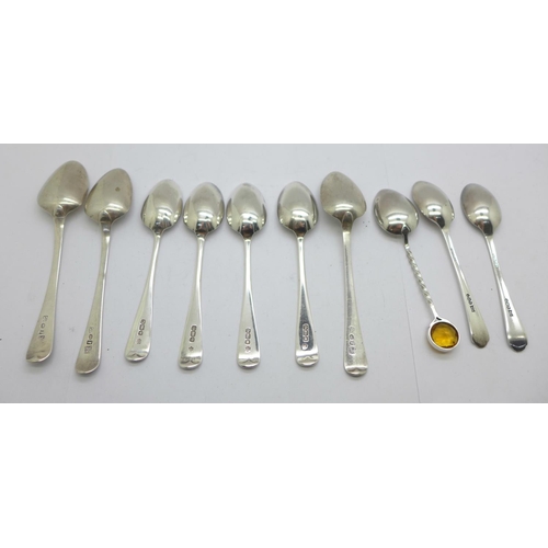 939 - A collection of silver spoons including 19th Century and one Scottish, (11), 140g