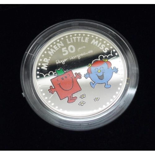 951 - The Royal Mint Mr Men Little Miss, the 50th Anniversary of Mr Men 2021 UK £2 one ounce silver proof ... 