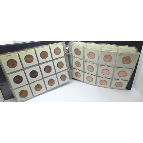 988 - A coin album of Queen Elizabeth II decimal coins from 1971 to mid 2000s in individual coin card hold... 