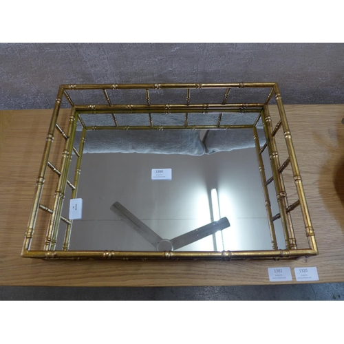 1405 - A medium rectangular mirrored bamboo effect tray, 42cm x 32cm (2080111)   #