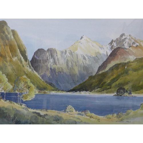 10 - E. Grieg Hall, Glencoe landscape, watercolour, 36 x 49cms, framed