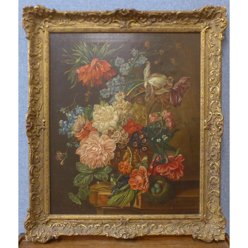 4 - J. Van Balen (20th Century Flemish), still life of flowers, oil on canvas, 59 x 49cms, framed