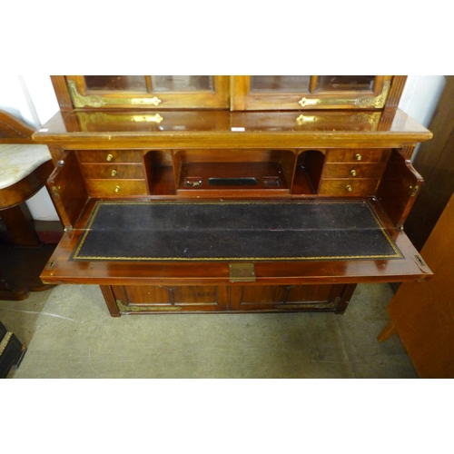 56 - A Victorian walnut secretaire bookcase