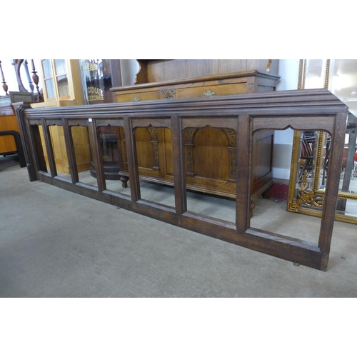 60 - A Victorian oak church altar rail