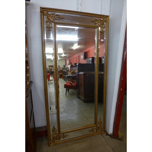 62 - A large French style gilt framed mirror, 183 x 92cms  (M33138)   #