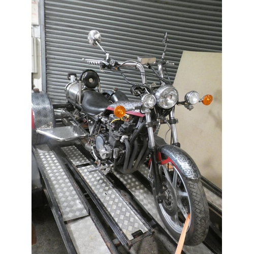 2441 - Kawasaki Z1000 Motorcycle Trike and Custom-made Trailer.  A 2006 trike conversion of a 1979 Kawasaki... 