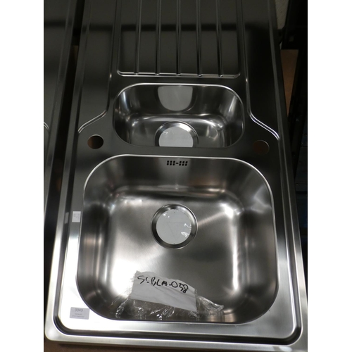 3049 - 500x1000 Andros 1.5 Bowl RVS Stainless Steel, RRP £112 inc. VAT - model no:-BL453634 * This lot is s... 