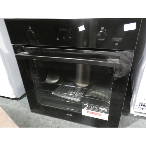 3062 - AEG  Multifunction Pyrolytic Oven H594xW595xD567, RRP £430 inc. VAT - model no:-BPS355020M * This lo... 