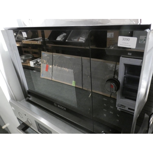 3090 - Bosch  Wall Microwave - Black H382xW594xD317, RRP £310 inc. VAT - model no:-BFL523MB0B * This lot is... 