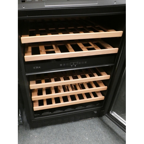 3142 - CDA  Under Counter Wine Cooler - Black H820xW595xD570, RRP £461 inc. VAT - model no:-FWC604BL * This... 