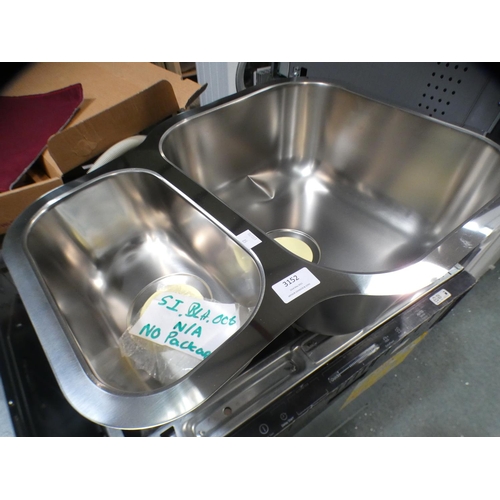 3152 - Ecuador 1.5 Bowl RVS U/mount Stainless Steel 430x582 , RRP £207.5 inc. VAT - model no:-BL453665 * Th... 