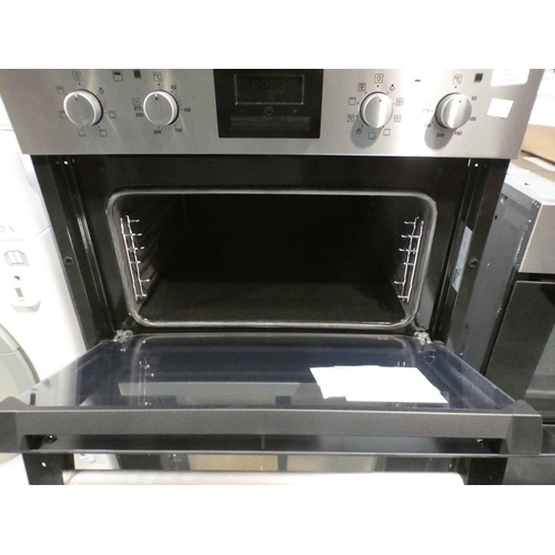 3161 - Zanussi  Built In Multifunction Double Oven H888xW594xD548, RRP £619 inc. VAT - model no:-ZOD35802XK... 