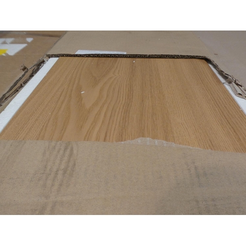 3237 - An Alberta oak effect display unit * this lot is subject to VAT