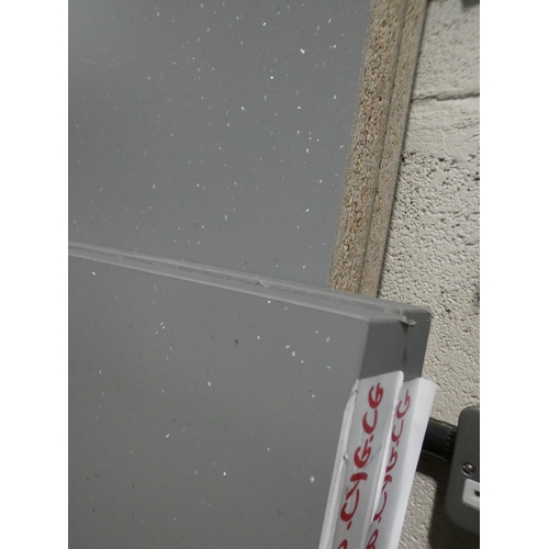 3319 - Two 2000x602x38 Worktops - Crystal Grey Flock, RRP £433.33 inc. VAT and two 1500x652x38 Worktops - C... 