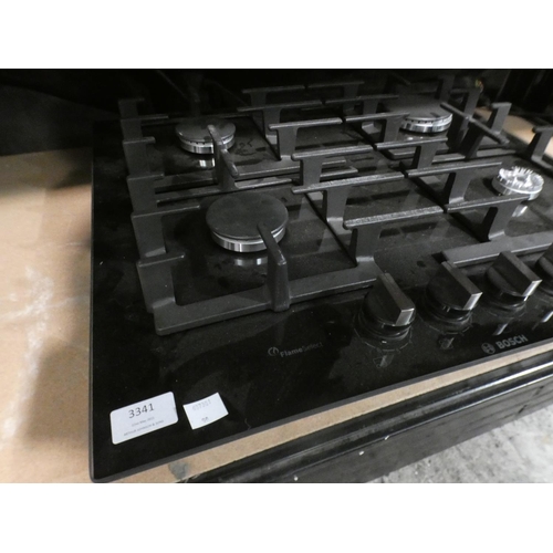 3341 - Bosch  Gas 4 Burner Hob With Flameselect- Black H45xW590xD520, RRP £429 inc. VAT - model no:-PPP6A6B... 