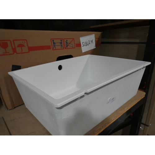 3355 - 370x500 Samos 1.0 Bowl Composite U/mount Black, RRP £190 inc. VAT - model no:-Unknown * This lot is ... 