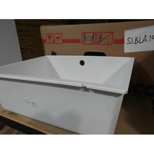 3355 - 370x500 Samos 1.0 Bowl Composite U/mount Black, RRP £190 inc. VAT - model no:-Unknown * This lot is ... 