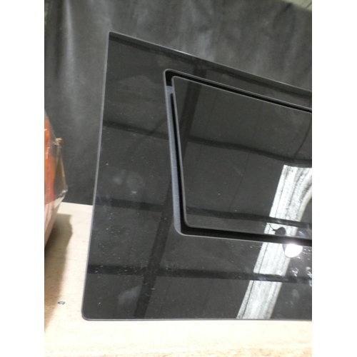 3357 - CDA  Angled Chimney Hood - Black H1110xW600xD330, RRP £185 inc. VAT - model no:-EVA60BL * This lot i... 