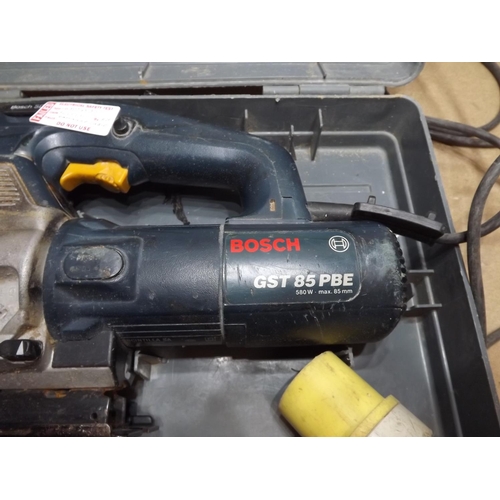 2019 - Bosch 110v jigsaw in case - failed electrical safety test due to damaged cable - sold as scrap only