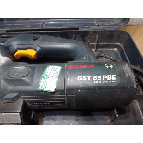 2023 - Bosch 110v jigsaw (model GST 85PBE) in case