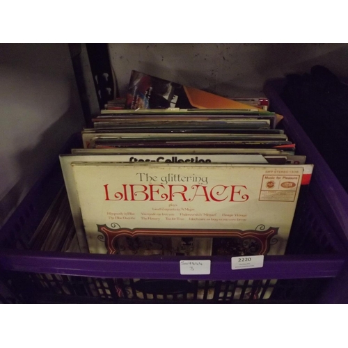 2220 - Approx. 50 LPs including Mamas and Papas, Perry Como, etc., with approx. 10 singles