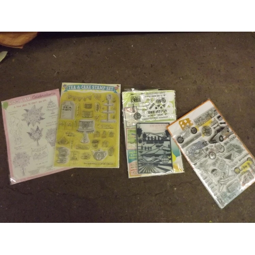 2268 - Large qty. of crafting items including magazines, tea and cake stamp sets, card kits, ink pads, etc.