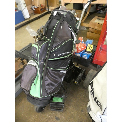 2994 - Powerkaddy Classic Legend with golf bag & qty. of Wilson clubs, battery & 1 charger - W