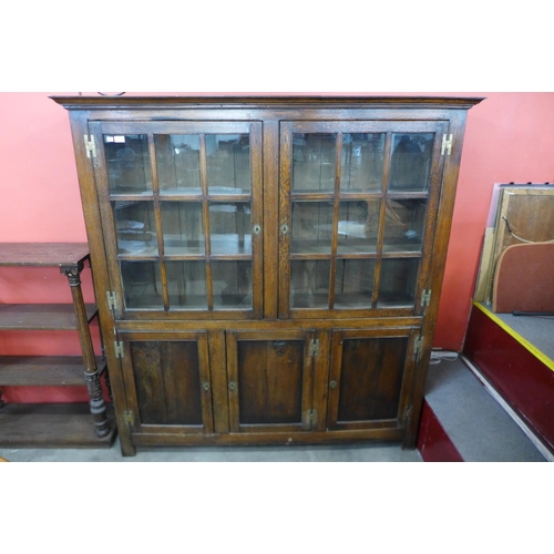 75 - An 18th Century style Ipswich oak bookcase