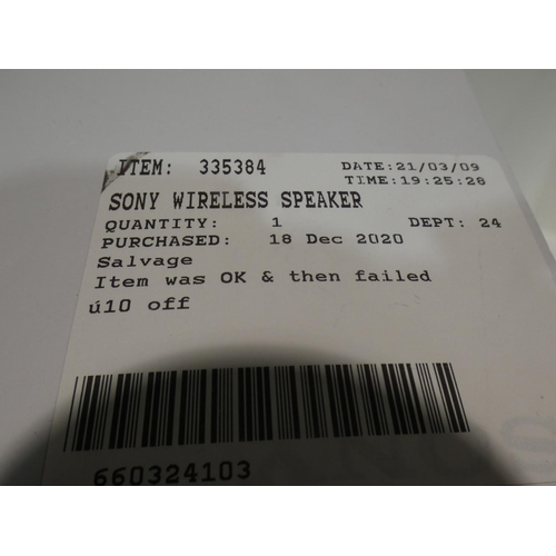 3031 - Sony Wireless Speaker (SRSXB33B.CE7) (222-269) * This lot is subject to VAT