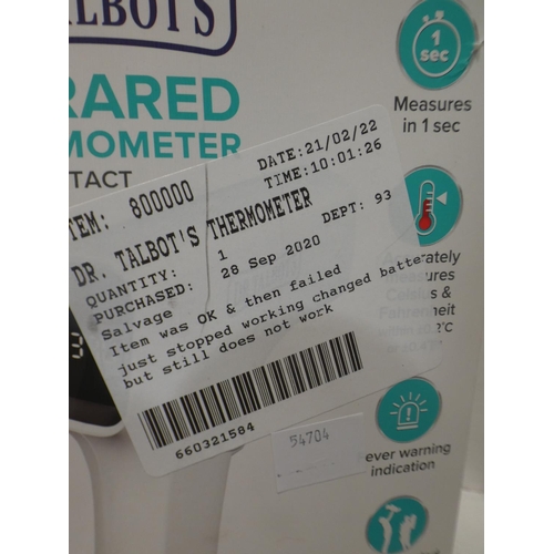 3043 - Two Dr. Talbot's Non-Contact Thermometers (222-65, 66) * This lot is subject to VAT