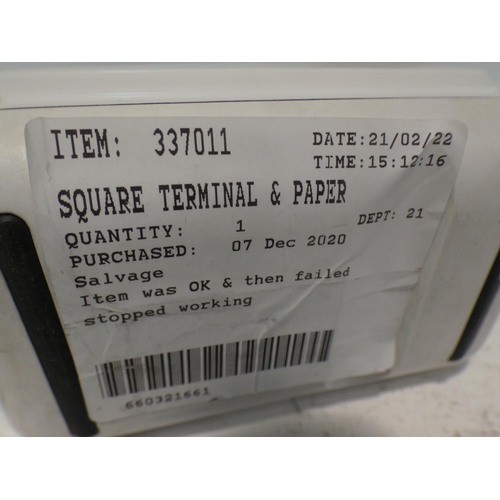 3052 - Square Terminal & Paper Bundle, RRP £169.99 + VAT (222-61) * This lot is subject to VAT