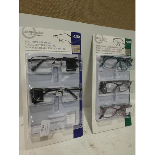 3053 - FGX Metal Mix Reading Glasses (222-400, 401) * This lot is subject to VAT