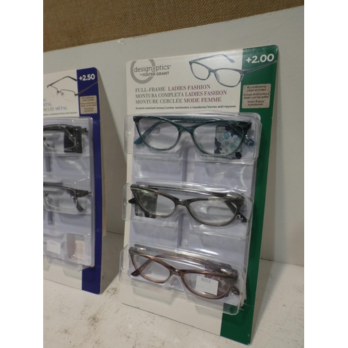 3053 - FGX Metal Mix Reading Glasses (222-400, 401) * This lot is subject to VAT