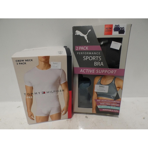 3061 - Two Tommy Hilfiger Crew Neck T-Shirts and Two Puma Seamless Racerback Sports Bras (222-151, 165) * T... 