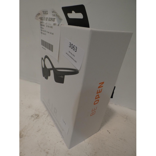 3063 - Trekz Air Bone Conduction Grey Headphones (222-140) * This lot is subject to VAT