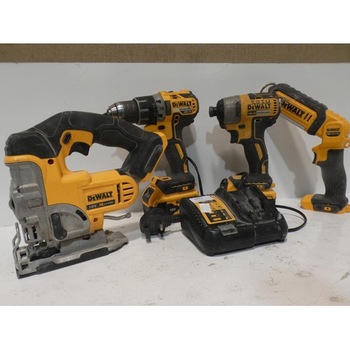 3075 - Dewalt 5 Piece Kit (model no:- DCK523P3T-GB), RRP £529.99 + VAT and storage boxes (222-195) * This l... 