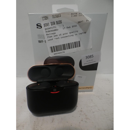 3085 - Sony Ear Buds (WF1000XM3), RRP £129.99 + VAT           (222-301) * This lot is subject to VAT