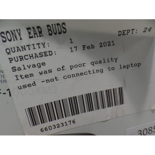 3085 - Sony Ear Buds (WF1000XM3), RRP £129.99 + VAT           (222-301) * This lot is subject to VAT