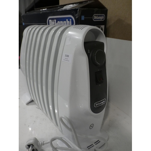 3106 - Delonghi Oil Filled Small Radiator (222-274) * This lot is subject to VAT