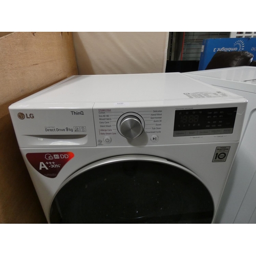 3290 - LG 9Kg White Washing Machine (model:- F4V509WSE), RRP £416.66 + VAT   (222-1) * This lot is subject ... 