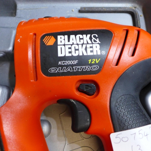 2011 - Black & Decker Quattro multi tool 1200 KC2000F R/C drill, sander