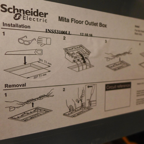 2072 - 5 Mita by Schneider floor outlet boxes, and plug unit