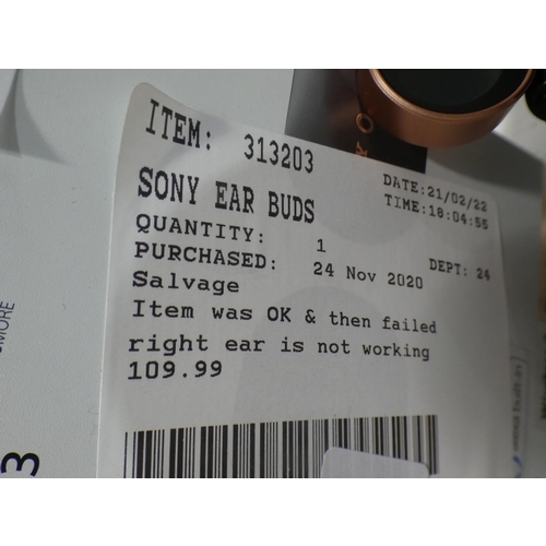 3047 - Sony Ear Buds (WF1000XM3), RRP £129.99 + VAT           (222-54) * This lot is subject to VAT