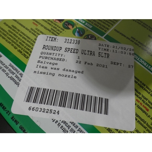 3135 - Roundup Speed Ultra 5ltr Weedkiller (222-92) * This lot is subject to VAT