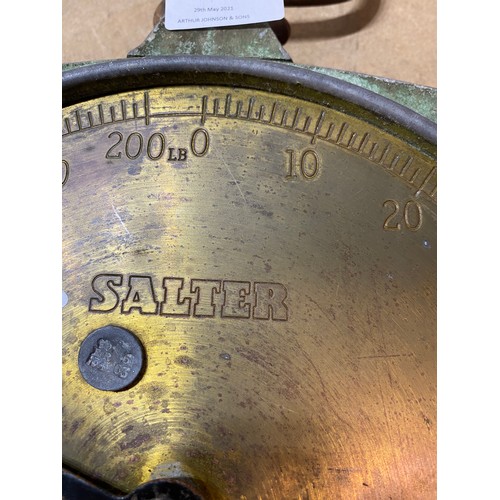 2080 - Set of vintage Salter scales - brass