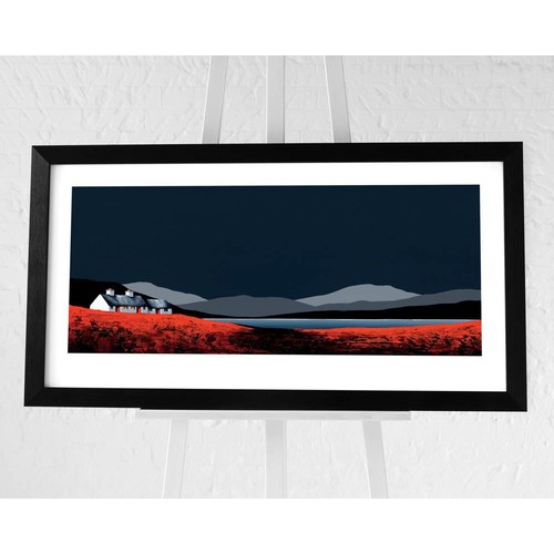 1484 - A Jay Nottingham framed print, Curlew Cottage, 100 x 50 (PPFPPR41231G44)   #