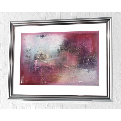 1487 - A framed print, Plum Fusion, by Soozy Barker, 60 x 80cm (1203G44)   #