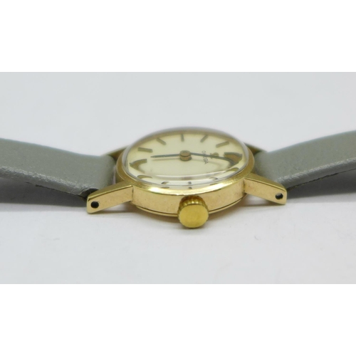 1006 - A lady's Omega gold plated mechanical wristwatch