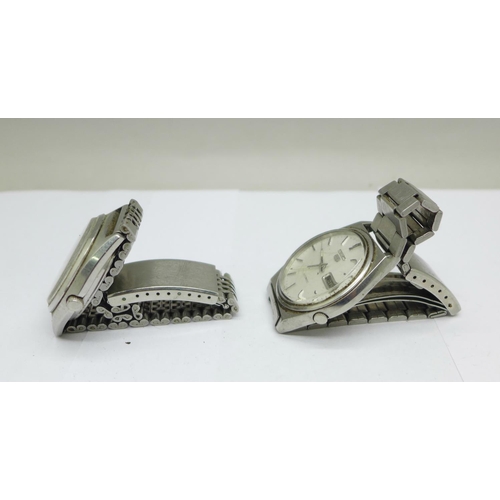 1008 - Two gentleman's Seiko wristwatches, 5 automatic and quartz 4004